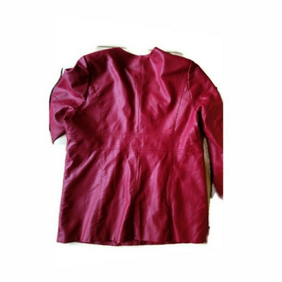 Faux Leather Red jacket XL - Picture 3 of 7